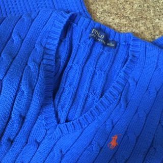 ポロラルフローレン(POLO RALPH LAUREN)のPOLO ブルーニット(ニット/セーター)