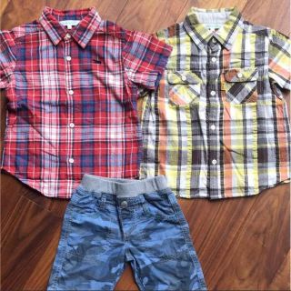 サンカンシオン(3can4on)の子供服 男の子 シャツ110 ズボン100(Tシャツ/カットソー)