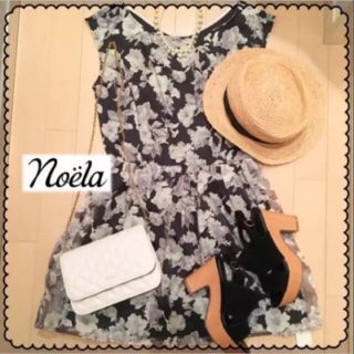 ノエラ(Noela)の新品タグ付き♡noela♡春夏♡花柄オーガンジーワンピース♡(ミニワンピース)