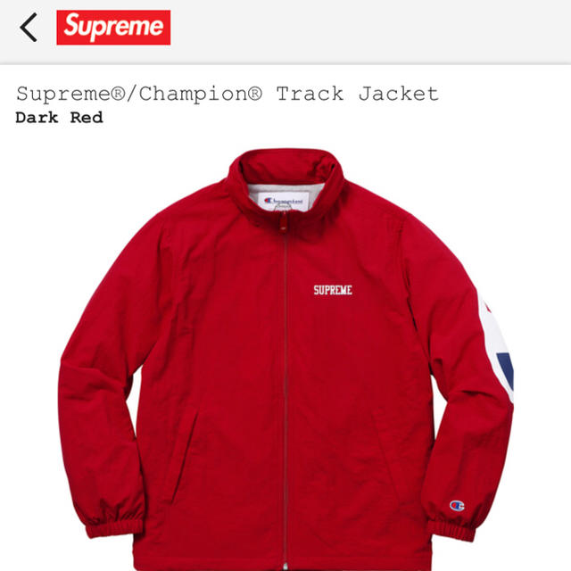 ナイロンジャケット18 SS Supreme ChampionTrackJacketレッドMサイズ