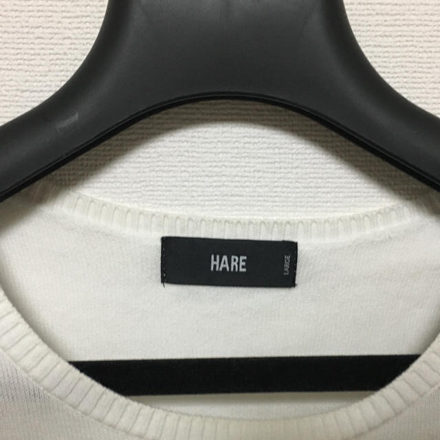 HARE(ハレ)のニット ボーダー Tシャツ HARE シルケットパネルニット メンズのトップス(Tシャツ/カットソー(半袖/袖なし))の商品写真