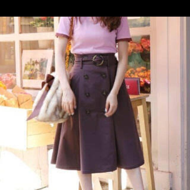 dazzlin(ダズリン)のトレンチスカート☆ブラウン レディースのスカート(ひざ丈スカート)の商品写真