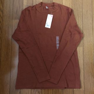 ユニクロ(UNIQLO)の新品 UNIQLO リブハイネックT 長袖 XL(Tシャツ(長袖/七分))