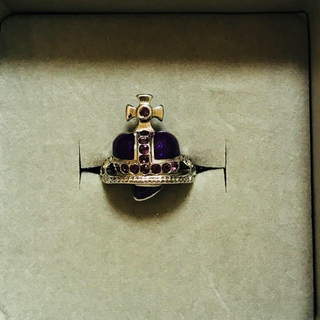 ヴィヴィアンウエストウッド(Vivienne Westwood)のヴィヴィアン ディアマンテハートリング 紫(リング(指輪))