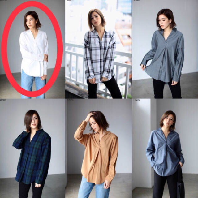 AZUL by moussy(アズールバイマウジー)のままちゃん様専用【AZUL BY MOUSSY】バックタックスキッパー長袖シャツ レディースのトップス(シャツ/ブラウス(長袖/七分))の商品写真