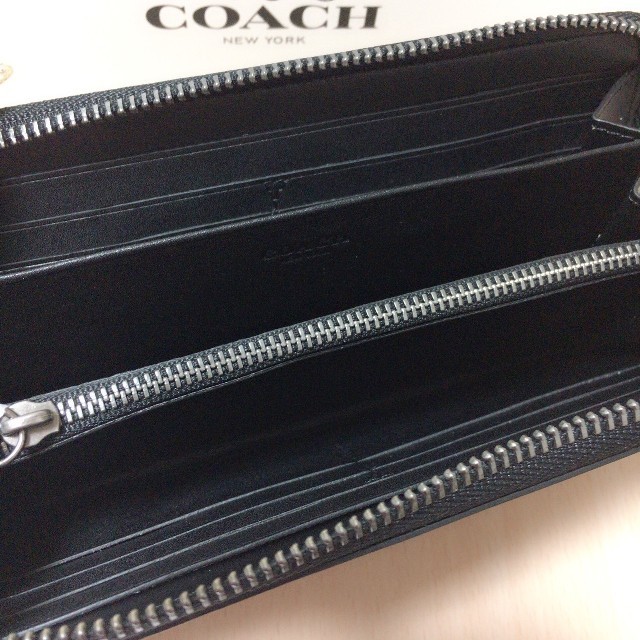 新品未使用　COACH　長財布　人気　迷彩　カモフラ柄　ブルー