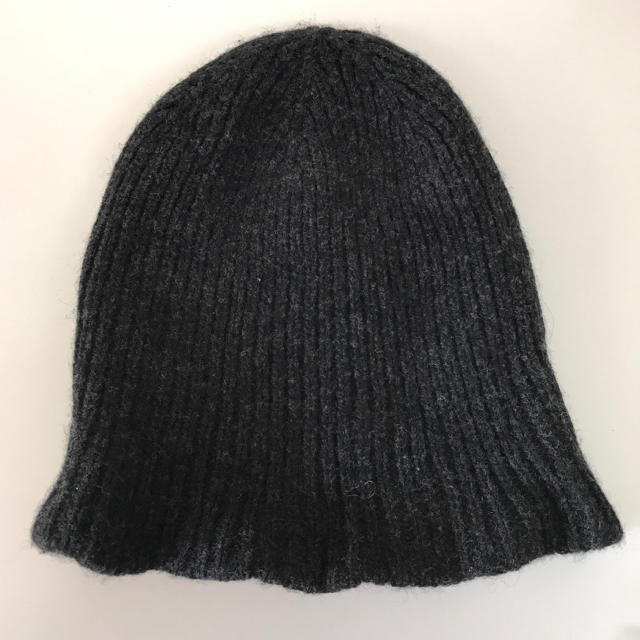 NUMBER (N)INE(ナンバーナイン)のナンバーナイン バルーン型 ニット帽 ビーニー ライトブラック ダークグレー メンズの帽子(ニット帽/ビーニー)の商品写真