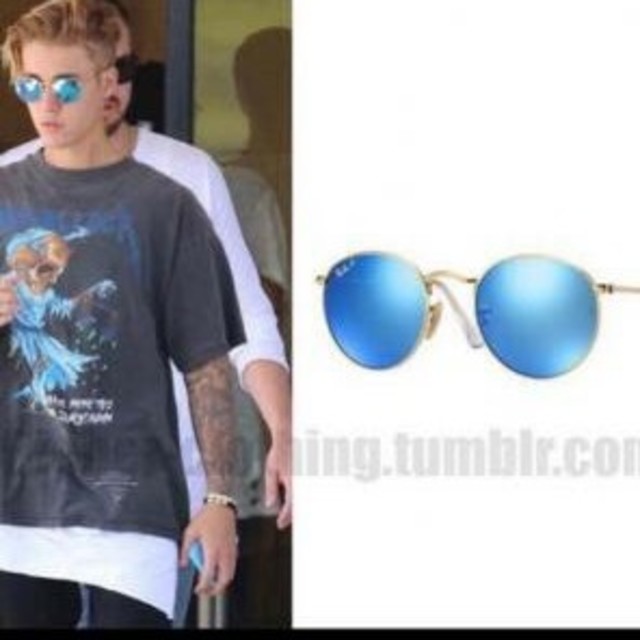 Justin Bieber着用！！Ray-Banサングラス青