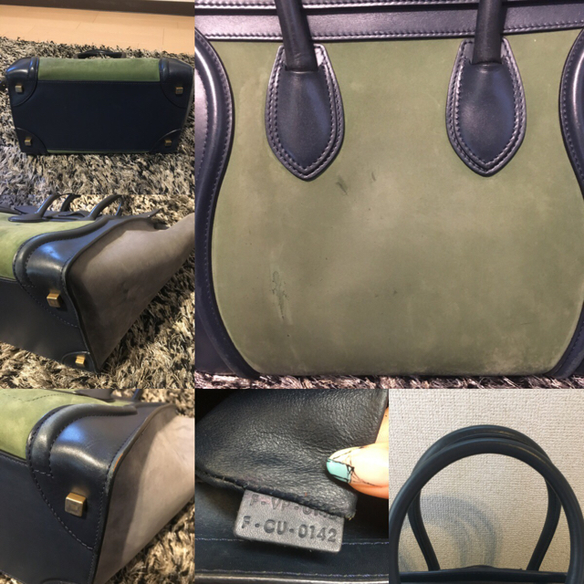 celine(セリーヌ)のセリーヌ ラゲージ ミニショッパー レザー トリコロール  レディースのバッグ(ハンドバッグ)の商品写真