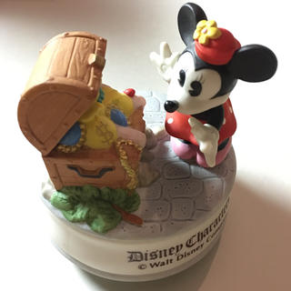 ディズニー(Disney)のちょっと古い日本製のオルゴール ディズニー ミニー 宝箱 星に願いを ⚠️難あり(オルゴール)