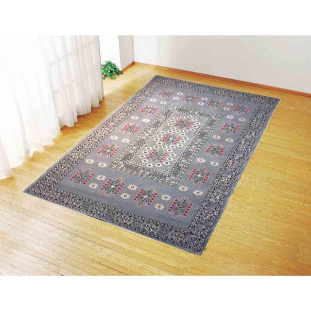 現品限り！　絨毯　グレー　「エース」　約170×255　3畳　長方形　日本製