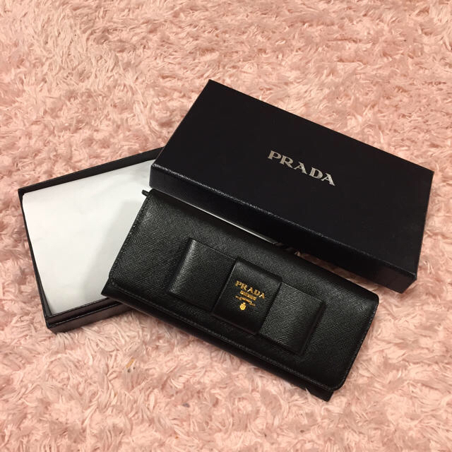 国内即発送】 PRADA - ☆新品、未使用☆Prada プラダ リボン 長財布