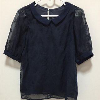 マジェスティックレゴン(MAJESTIC LEGON)の【ちゃんマイ様】マジェスティックレゴン☆花柄シースルーブラウス(シャツ/ブラウス(半袖/袖なし))