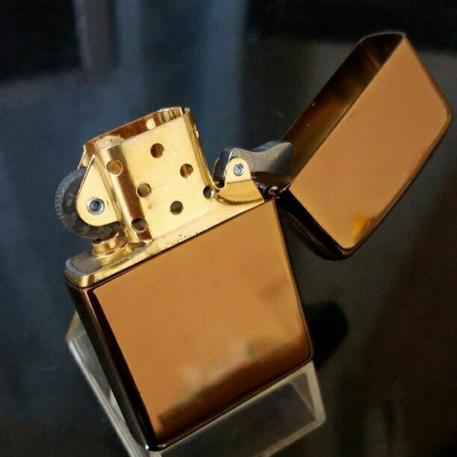 ZIPPO(ジッポー)の新品❤03K'ZIPPOブラウンチタンミラー❤ケースの蓋無し❤送料無料❤ メンズのファッション小物(タバコグッズ)の商品写真