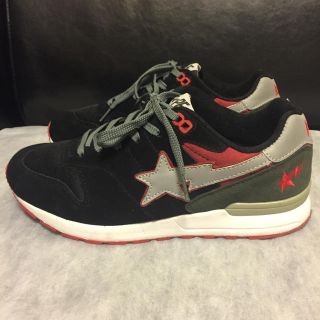 アベイシングエイプ(A BATHING APE)の希少モデル BAPE STA 黒×赤×グレー リフレクター US8 26cm(スニーカー)