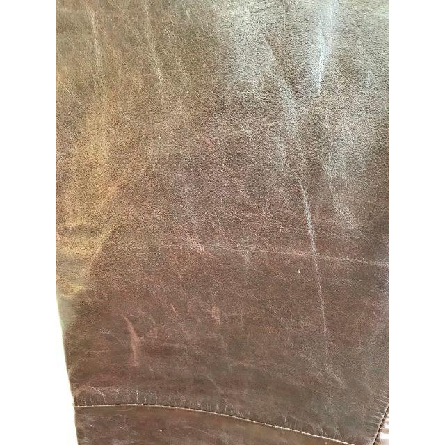 GAP(ギャップ)のGAP 本革 牛革 レザーパンツ 革パン ブーツカット 茶色 S ウエスト70 メンズのパンツ(その他)の商品写真