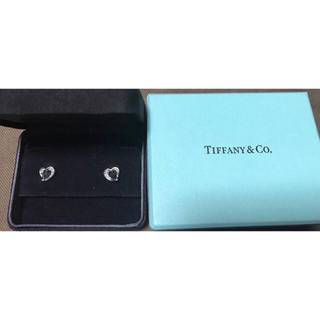 ティファニー(Tiffany & Co.)のティファニー　PT950　オープンハートダイヤモンド　ピアス　美品(ピアス)