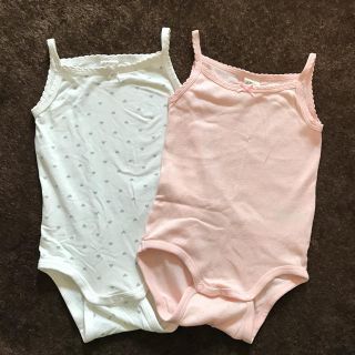 エイチアンドエム(H&M)の80 H&Mキャミソール2枚セット(タンクトップ/キャミソール)