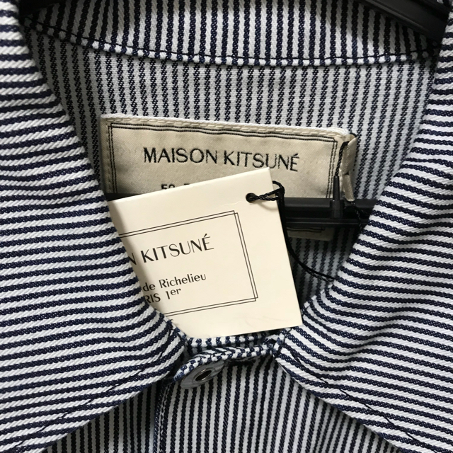 MAISON KITSUNE'(メゾンキツネ)のmaison kitsune ストライプジャケット メンズのジャケット/アウター(ミリタリージャケット)の商品写真