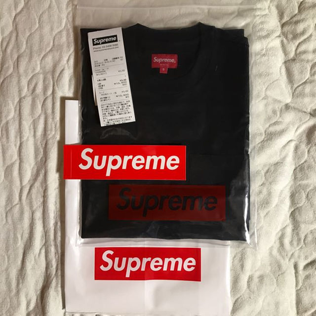 シュプリーム ポケットTシャツ S黒  supreme Pocket Tee S