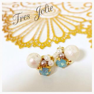 パールとスワロのミニビジューピアス(ピアス)