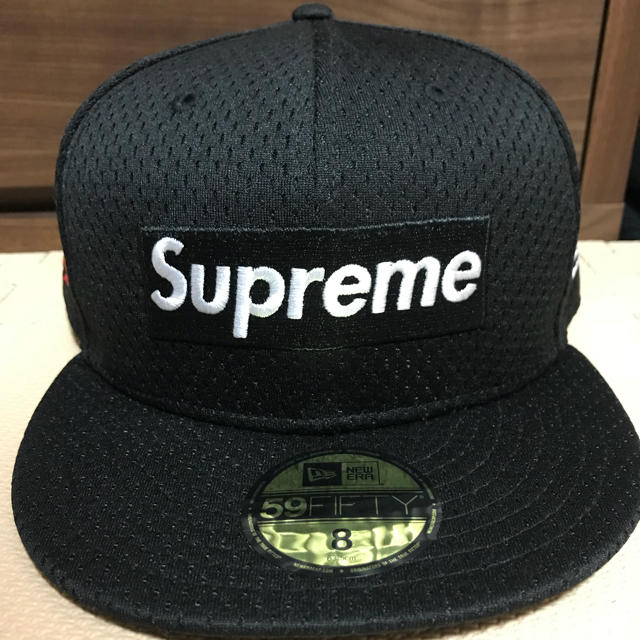 18ss Supreme Mesh Box Logo New Era Black