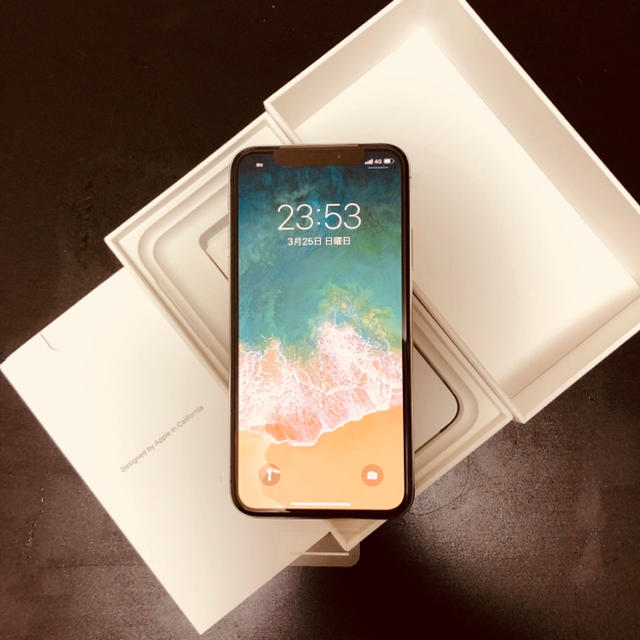 iPhoneX 64GB silver SIMフリー