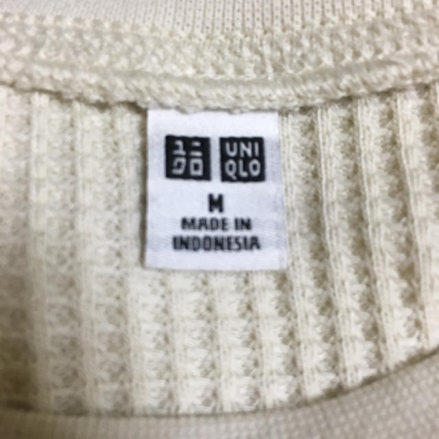 UNIQLO(ユニクロ)のUNIQLOワッフルクルーネック レディースのトップス(カットソー(長袖/七分))の商品写真