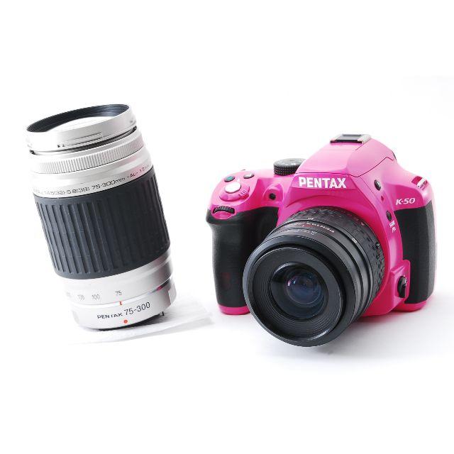 ♡使用感少♡人気ピンクのPENTAX K-50　Wレンズセット♪♪