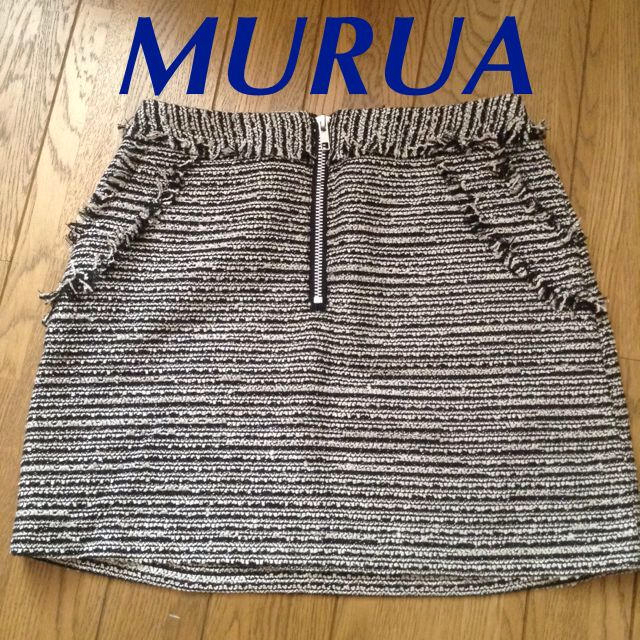 MURUA(ムルーア)のMURUAツイードミニスカート レディースのスカート(ミニスカート)の商品写真