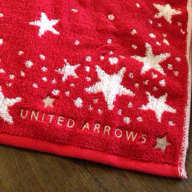 UNITED ARROWS(ユナイテッドアローズ)の星柄 フェイスタオル 赤 その他のその他(その他)の商品写真