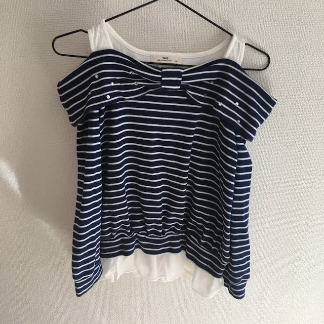 150㎝オフショル キッズ/ベビー/マタニティのキッズ服女の子用(90cm~)(その他)の商品写真