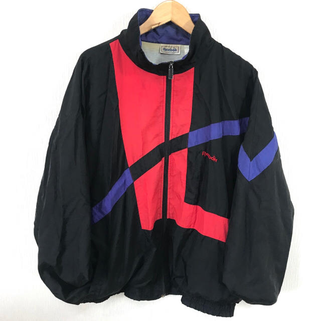 Reebok(リーボック)の90s リーボック ナイロンジャケット ブルゾン マルチカラー XL ~ XXL メンズのジャケット/アウター(ナイロンジャケット)の商品写真