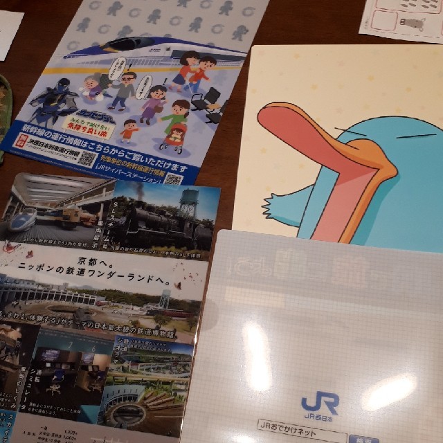 JR(ジェイアール)の鉄道ファイル、下敷き、コースター エンタメ/ホビーのアニメグッズ(クリアファイル)の商品写真