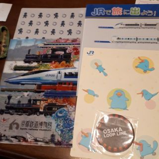 ジェイアール(JR)の鉄道ファイル、下敷き、コースター(クリアファイル)