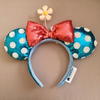 海外ディズニー　ミニー　スパンコール　カチューシャ