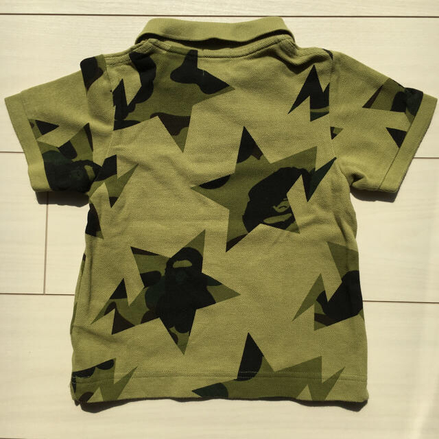 A BATHING APE(アベイシングエイプ)の迷彩半袖ポロシャツ キッズ/ベビー/マタニティのキッズ服男の子用(90cm~)(Tシャツ/カットソー)の商品写真