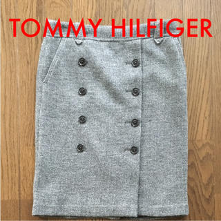 トミーヒルフィガー(TOMMY HILFIGER)のスカート TOMMY HILFIGER ウール 未使用 ヘリーンボーン(ひざ丈スカート)