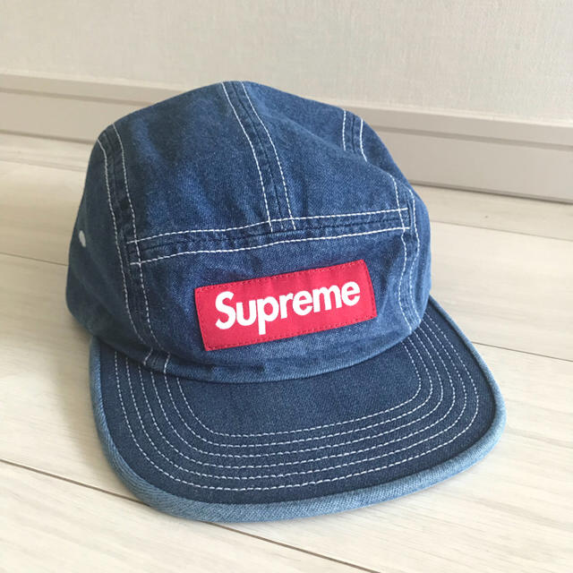 Supreme Contrast Stitch Camp Cap Denim