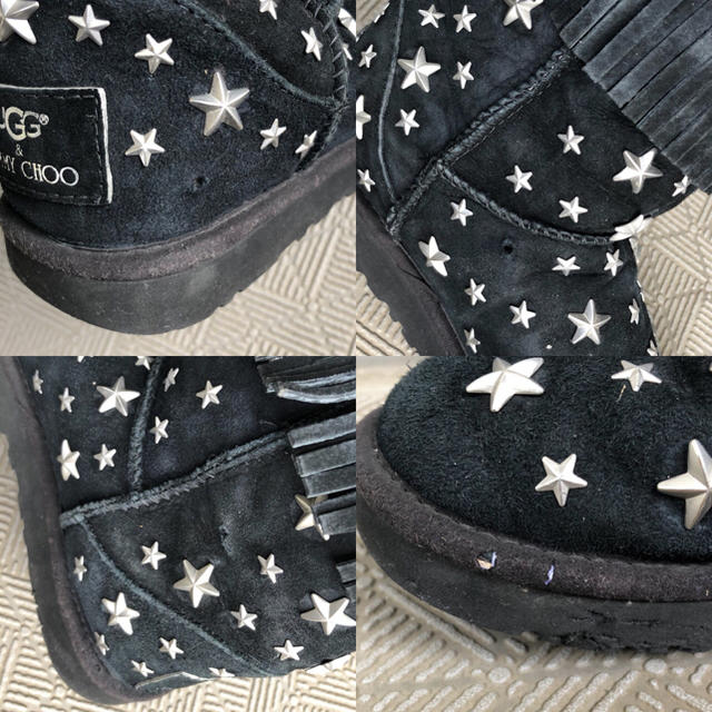 JIMMY CHOO(ジミーチュウ)の★格安★UGG × JIMMY CHOO ムートンブーツ ブラック US7 レディースの靴/シューズ(ブーツ)の商品写真