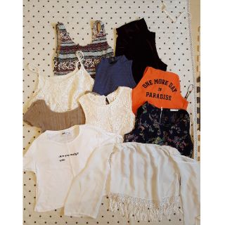 クロップトップス SET(Tシャツ(半袖/袖なし))