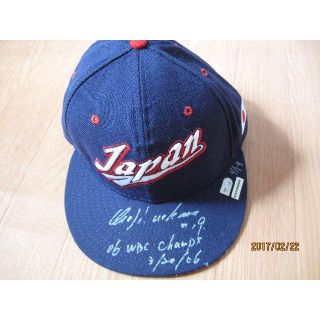 06年 WBC Chanps上原 浩治選手サイン入りWBC Japan Cap(記念品/関連グッズ)