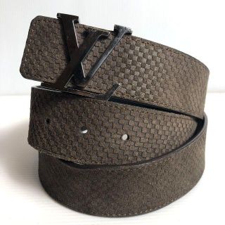 ルイヴィトン(LOUIS VUITTON)の正規品★ルイヴィトン バックル スエード ダミエ柄★90/36 ベルトM6876(ベルト)