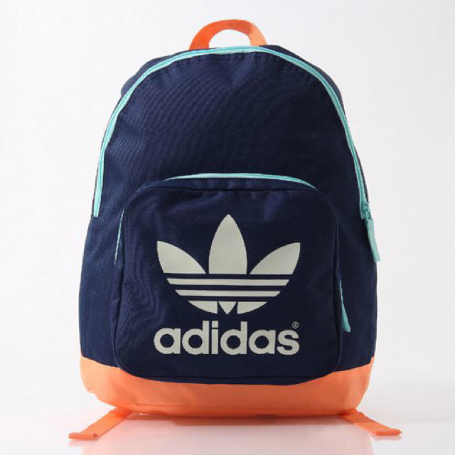 adidas(アディダス)のアディダス リュック ネイビー&オレンジ レディースのバッグ(リュック/バックパック)の商品写真