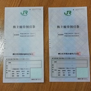 JR東日本 株主優待券 2枚セット(鉄道乗車券)