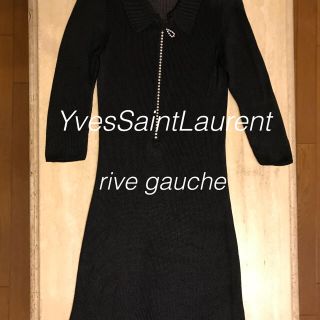 サンローラン(Saint Laurent)のイヴサンローラン リブゴーシュ   ワンピース(ひざ丈ワンピース)