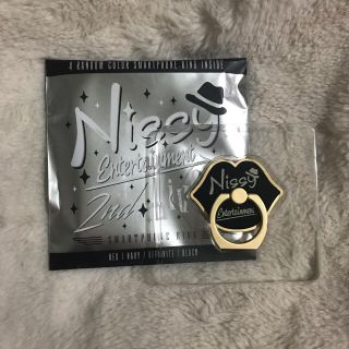 Nissy スマホリング 黒(アイドルグッズ)