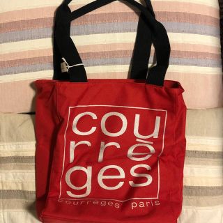 クレージュ(Courreges)の【未使用タグ有り】クレージュ ナイロン トートバッグ レッド(トートバッグ)