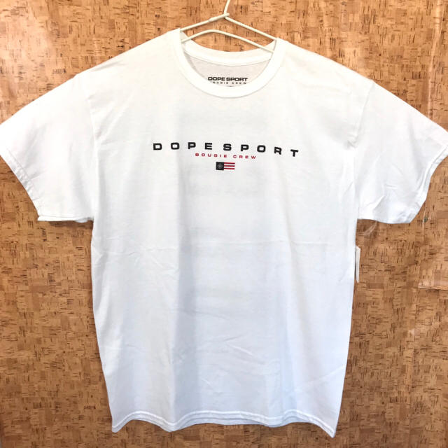 バックプリント 新品 ♪ DOPE SPORT Tシャツ L 白 ドープ メンズのトップス(Tシャツ/カットソー(半袖/袖なし))の商品写真