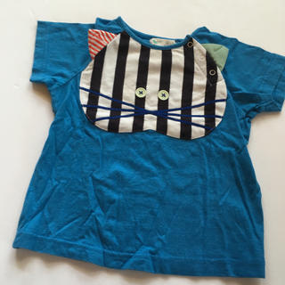 ナルミヤ インターナショナル(NARUMIYA INTERNATIONAL)のベイビーチアー数回着猫ちゃん半袖Tシャツ90cm(Tシャツ/カットソー)